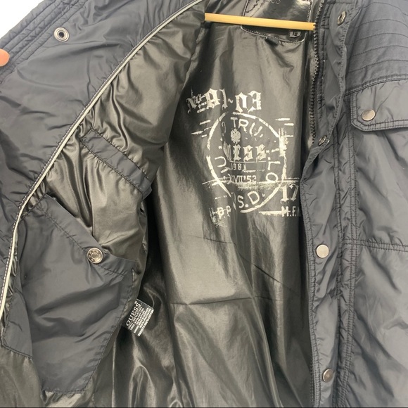 Vintage Guess Y2K Black Nylon Bomber Utility Jacket Size Medium - Picture 6 of 14
